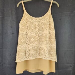 CAbi Cream Lace Camisole Top